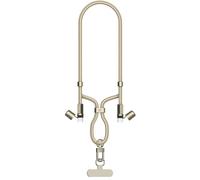 TECHGEAR Cavo 2 in 1 da USB-C a C, 100 W PD, ricarica rapida, regolabile da 45 a 80 cm, tracolla per telefono, cavo intrecciato per iPhone 17/16/15, Galaxy S26/S25/S24 ecc. e dispositivi USB-C, oro