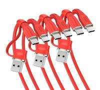 TECHGEAR Cavo di ricarica 2 in 1 da USB A/C a USB C, 100 W, in morbido silicone, ricarica rapida, 5 A, antigroviglio, compatibile con MacBook Pro/Air, iPad Air/Pro 2024, iPhone 16, S25, PS5, Switch