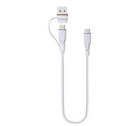 TECHGEAR Cavo di ricarica 2 in 1 da USB A/C a USB C, in morbido silicone, ricarica rapida, 5 A, antigroviglio, compatibile con MacBook Pro/Air, iPad Air/Pro 2024, iPhone 16, Galaxy S25 Ultra, PS5