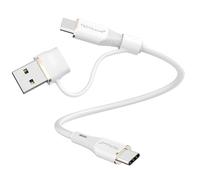 TECHGEAR Cavo di ricarica 2 in 1 da USB A/C a USB C, in morbido silicone, ricarica rapida, 5 A, antigroviglio, compatibile con MacBook Pro/Air, iPad Air/Pro 2024, iPhone 16, Galaxy S25 Ultra, PS5