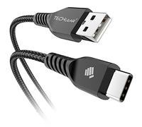 TECHGEAR Cavo di ricarica e dati USB-C intrecciato ad alta durata (1ft/30cm) per USB Type-C compatibile con Apple iPad Pro 12.9 pollici 2022/2020, Pro 11", iPad Air 11", Mini 6, iPad 10th 2022 [Nero]