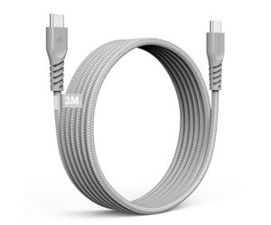 TECHGEAR Cavo di ricarica lungo da USB C a USB C, 60 W, cavo intrecciato da C a C, cavo dati di ricarica rapida di tipo C, compatibile con iPhone 15, iPad Pro