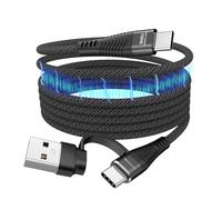 TECHGEAR Cavo di ricarica magnetico 2 in 1, 100 W, USB A/C a USB C, 5 A, compatibile con MacBook Pro/Air, iPad Air/Pro 2024, iPhone 16, Galaxy S25 Ultra, Pixel 9, PS5, Switch (2 m)