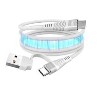 TECHGEAR Cavo di ricarica magnetico 2 in 1 da 100 W USB A/C a USB C, ricarica rapida, cavo a spirale da 5 A, compatibile con MacBook Pro/Air, iPad Air/Pro 2024, iPhone 16, Galaxy S25 Ultra, Pixel 9