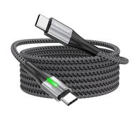 TECHGEAR Cavo USB C, [2 m] 100 W PD QC 4.0 ricarica rapida tipo C a C indicatore di luce LED in nylon intrecciato cavo telefonico per MacBook Pro, iPad Air, iPhone 16 15 Pro Max S25 S24 Ultra, Pixel 9
