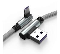 Techgear, cavo USB-C 30 cm, compatibile con Huawei P30, Moto G9 G8, Samsung Note 20, S20, S10, A21s, A20e, A51, OnePlus 8, 7, Pixel 5, ecc. - argento