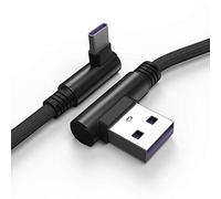 Techgear - Cavo USB C 90 gradi, colore: Nero