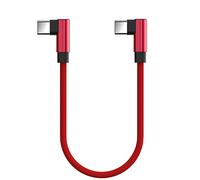 TECHGEAR Cavo USB C a USB C, 30cm Tipo C 90 Gradi Sincronizzazione e Cavo di Ricarica Rapida Compatibile con Samsung S23 S22 A14 A53 5G, Xiaomi 13 12 Oppo Reno 8 OnePlus 11 Pixel 7 Moto G13 ecc