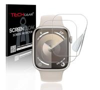 TECHGEAR Confezione da 2 pellicole proteggi schermo per Apple Watch Serie 9 8 7 e 44 mm Serie 6 5 4 SE SE 2 [Screen Cloak Edition] [Copertura completa dello schermo] [HD] [rinforzato] [senza bolle]