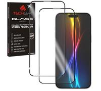 TECHGEAR Confezione da 2 pellicole protettive in vetro 3D per iPhone 17 e iPhone 17 Pro (2025), adesione completa dello schermo, bordo curvo 3D, copertura completa, in vetro temperato, compatibile con
