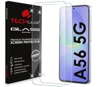 TECHGEAR Confezione da 2 pellicole protettive in vetro temperato per Samsung Galaxy A56 5G / A56 4G, durezza 9H, chiarezza cristallina, antigraffio, senza bolle