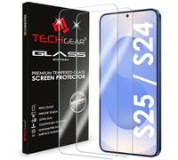 TECHGEAR Confezione da 2 pellicole protettive in vetro temperato per Samsung Galaxy S24 / S24 5G, bordi arrotondati 2,5D, durezza 9H, chiarezza cristallina, antigraffio, senza bolle