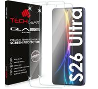 TECHGEAR Confezione da 2 pellicole protettive in vetro temperato per Samsung Galaxy S26 Ultra 5G, durezza 9H, bordo arrotondato 2,5D, superficie trasparente, facile da pulire, compatibile con custodie