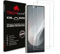 TECHGEAR Confezione da 2 pellicole protettive in vetro temperato per Samsung Galaxy Z Fold 6, bordi arrotondati 2,5D, durezza 9H, trasparenza cristallina, antigraffio, senza bolle