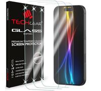 TECHGEAR Confezione da 3 pellicole proteggi schermo in vetro temperato per iPhone 17 e iPhone 17 Pro (2025), bordi arrotondati 2,5D, durezza 9H, trasparente, antigraffio, senza bolle
