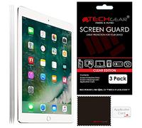 TECHGEAR®, confezione da 3 pellicole protettive per iPad Apple (versione 2017, 9,7"). Pellicola trasparente proteggi schermo con panno e scheda di applicazione