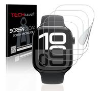 TECHGEAR Confezione da 4 pellicole proteggi schermo per Apple Watch Series 10 46 mm (2024) [Screen Cloak Edition] [copertura completa dello schermo] [HD] [rinforzato] [senza bolle] pellicola