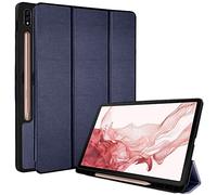TECHGEAR Cover Compatible con Samsung Galaxy Tab S8 11" 2022 (SM-X700 / SM/X706) Custodia Smart Cover tri-fold [Compatibile con penna] con protezione d'angolo [Sveglia Automatica] - Blu