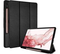 TECHGEAR Cover Compatible con Samsung Galaxy Tab S8 11" 2023 (SM-X710 / SM-X716) Custodia Smart Cover tri-fold [Compatibile con penna] con protezione d'angolo [Sveglia Automatica] - Nero