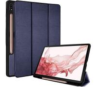 TECHGEAR Cover Compatible con Samsung Galaxy Tab S8 11" 2023 (SM-X710 / SM-X716) Custodia Smart Cover Tri-Fold [Compatibile con Penna] con Protezione d'angolo [Sveglia Automatica] - Blu