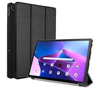 TECHGEAR Cover Lenovo Tab M10 Plus 3rd Gen 2022 (10.6") TB125 / TB128 Smart Custodia Cover Tri-Fold con Protezione d'angolo [Spegnimento/Sveglia Automatico] - Nero