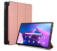 TECHGEAR Cover Lenovo Tab M10 Plus 3rd Gen 2022 (10.6") TB125 / TB128 Smart Custodia Cover Tri-Fold con Protezione d'angolo [Spegnimento/Sveglia Automatico] - Oro Rosa