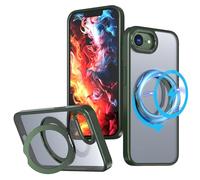TECHGEAR Custodia 3 in 1 per iPhone 16e con supporto magnetico + cavalletto + supporto ad anello, compatibile con MagSafe, custodia ibrida resistente ad anello [anello Fusion Armour] per Apple iPhone