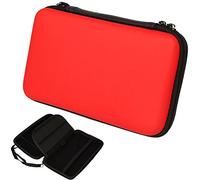 TECHGEAR Custodia Compatibile con Nintendo 2DS XL - Custodia Protettiva da viaggio Cover Rigida e Spaziosa Realizzata per 2DS XL + Giochi + Accessori [Rosso]
