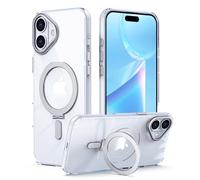 TECHGEAR Custodia con supporto per iPhone 16 [Fusion Armour Ring] Premium ibrida robusta custodia protettiva magnetica con cavalletto, compatibile con custodia MagSafe per iPhone 16 da 6,1 pollici,