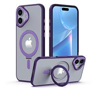 TECHGEAR Custodia con supporto per iPhone 16 [Fusion Armour Ring] Premium ibrida robusta custodia protettiva magnetica con cavalletto, compatibile con MagSafe Custodia per iPhone 16 da 6,1 pollici,