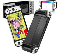 TECHGEAR Custodia Ergo Grip per Nintendo Switch OLED, Cover Posteriore Protettiva in Silicone TPU Morbido, Impugnature Imbottite Comfort ergonomiche Compatibile con Stand e Joy-Con Leggera, Resist