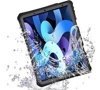 TECHGEAR Custodia Impermeabile per iPad Air 5, iPad Air 4 10.9" Pollici [Custodia Poseidon] Custodia Sottile Antiurto Cover Impermeabile con la Pellicola Protettiva Integrata + Supporto e Tracolla