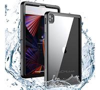 TECHGEAR Custodia Impermeabile per iPad PRO 12.9" 2021 5a Generazione [Custodia Poseidon] Custodia Impermeabile Antiurto Slim Robusta Armatura con Protezione Schermo Incorporata + Supporto
