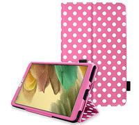 TECHGEAR Custodia in Pelle Designato per Samsung Galaxy Tab A7 Lite 8.7" (SM-T220 / SM-T225), Custodia Rigida Sottile di Alta qualità in PU Pelle con Supporto e Cinturino a Mano con Auto Svelgia