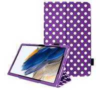 TECHGEAR Custodia in Pelle Designato per Samsung Galaxy Tab A8 10.5" 2022 (SM-X200 / SM-X205), Custodia Rigida Sottile di Alta Qualità in PU Pelle con Supporto e Cinturino a Mano