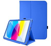 TECHGEAR Custodia in pelle per iPad 10 Generazione 2022, 10.9", Custodia Rigida Sottile di Alta Qualità in PU Pelle con Supporto e Cinturino a Mano e funzione Auto Sveglia/Sonno