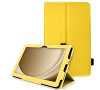 TECHGEAR Custodia in pelle per Samsung Galaxy Tab A9 Plus 11" (SM-X210 / SM-X215) Premium PU pelle sottile Folio Stand Smart Case Cover con cinghia da polso, Auto Sleep/Wake [Giallo]