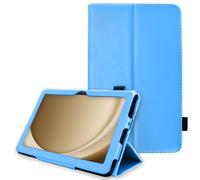 TECHGEAR Custodia in pelle per Samsung Galaxy Tab A9 Plus 11" (SM-X210 / SM-X215) Premium PU pelle sottile Folio Stand Smart Case Cover con cinturino da polso, Auto Sleep/Wake [azzurro]