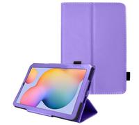 TECHGEAR Custodia in pelle per Samsung Galaxy Tab S6 Lite 10,4" (SM-P610/P613/P615/P619) Premium PU pelle sottile Folio Stand Smart Case Cover con cinturino da polso, Auto Sleep/Wake [Viola]