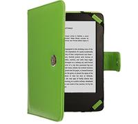 TECHGEAR Custodia in PU Pelle Verde per Kindle con Chiusura Magnetica per Paperwhite 5 / Paperwhite Signature/Paperwhite Kids 2021 con Schermo da 6,8 pollici [Stile libro]