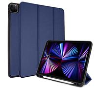 TECHGEAR Custodia intelligente per iPad Pro 12,9" 2022/2021 [compatibile con matita], custodia sottile pieghevole con supporto e protezione angolare [accensione e spegnimento automatico] per iPad Pro