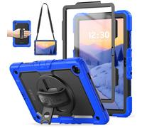 TECHGEAR Custodia multiuso per Samsung Galaxy Tab A11 Plus / A11+ da 11" (SM-X230 / SM-X236), robusta e resistente, antiurto, supporto girevole a 360°, cinturino da polso e tracolla rimovibile, blu