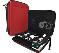 TECHGEAR Custodia Organizzatore - Cover Rigida Protettiva con Cerniera, Borsa da Trasporto per iPad PRO 12.9" 2021/2020/2017, Surface PRO X 7 6 4 3, Samsung Tab S7+ e per Altri - Rosso