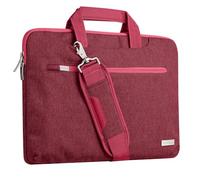 TECHGEAR Custodia per computer portatili da 12.8"- 13.3" pollici, Custodia borsa portatile multifunzionale con tracolla regolabile, cinghia per bagagli e impugnature rimovibili - Rosso