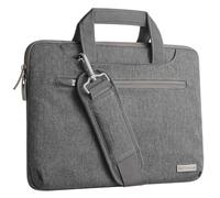 TECHGEAR Custodia per computer portatili da 12.8"- 13.3" pollici, Custodia borsa portatile multifunzionale con tracolla regolabile, cinghia per bagagli e impugnature rimovibili - Grigio