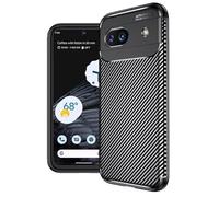 TECHGEAR Custodia per Pixel 8a [CarbonFlex] Premium flessibile morbida antiurto Slim Fit custodia con effetto fibra di carbonio progettata per Google Pixel 8a