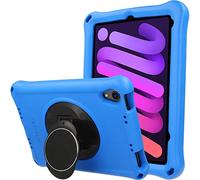 TECHGEAR Custodia Protettiva Progettata per iPad Mini 6, iPad Mini 8.3" 2021, Cover Antiscivolo in Silicone Morbido e Resistente agli urti Con Pellicola Protettiva, Idiale per bambini [Blu]