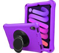 TECHGEAR Custodia Protettiva Progettata per iPad Mini 6, iPad Mini 8.3" 2021, Cover Antiscivolo in Silicone Morbido e Resistente agli Urti con Pellicola Protettiva, Idiale per Bambini [Viola]