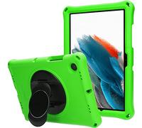 TECHGEAR Custodia Protettiva Progettata per Samsung Galaxy Tab A8 10.5" 2022 (SM-X200 / X205), Cover in Silicone Morbido e Resistente agli Urti con Pellicola Protettiva, Idiale per Bambini [Verde]