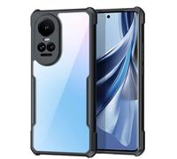 TECHGEAR Custodia rigida per Oppo Reno 10 5G [Fusion Armour] Premium Hybrid robusta custodia protettiva antiurto resistente protezione con retro trasparente progettata per Oppo Reno 10 5G - Nero